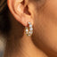 Graduated Round Cz Hoop Earrings: G