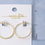 18K Gold Dipped Hammered Small Hoop Earrings: GD