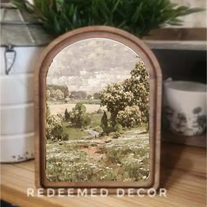 Arch Top Spring Landscape Framed Art