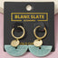 Gold Dipped Half Moon Stone Hoop Earrings: AZ