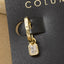 Huggie Hoop Baguette Bezel Cz Drop Earrings: GOLD