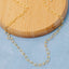 Gold Dipped Dainty Textured Oval Chain Necklace: GOLD