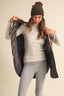 REVERSIBLE OVERSIZED QUILTTED PLAID VEST: Brown