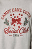 Candy Cane Cutie Embroidered Sweatshirt: MELANGE