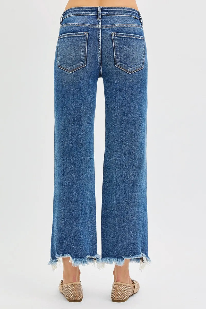 Tatum Mid Rise Crop Straight Jean