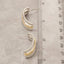 Gold Dipped Two Tone Layer Rope Pattern Drop Earrings: T