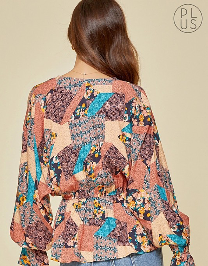 Multi Pattern Blouse