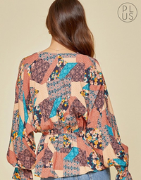 Multi Pattern Blouse