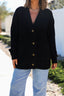 Basic Black Knit Button Down Cardigan