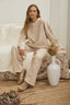 DITSY FLORAL BOXY CREW NECK SWEATSHIRT: KHAKI MULTI