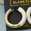 Gold Dipped Two Tone Color Block Round Hoop Earrings: GBK