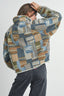 The Moss Patchwork Fleece Half Snap Top: OLIVE MULTI
