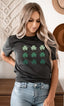 Retro Clover Grid Graphic Tee - Heather Charcoal