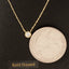 Gold Dipped Dainty Chain Stud Charm Necklace: G