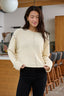 Beige Contrast Stitch Detail Sweater