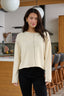 Beige Contrast Stitch Detail Sweater