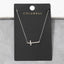 Gold Dipped Pave Thin Cross Pendant Necklace: GOLD