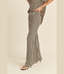 Bias Stripe Print Pants - Black/Tan
