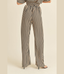 Bias Stripe Print Pants - Black/Tan