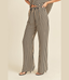 Bias Stripe Print Pants - Black/Tan