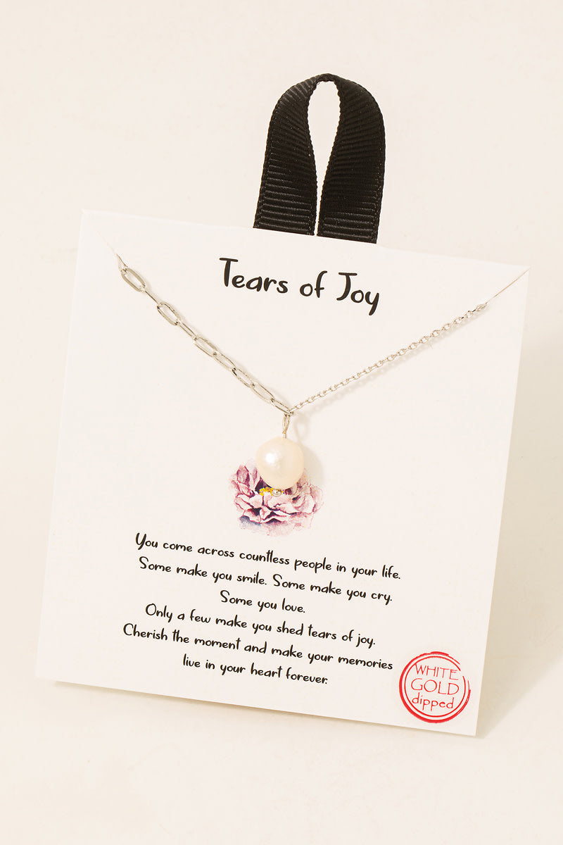 Gold Dipped Pearl Pendant Chain Necklace