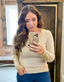 Button Shoulder & Sleeve Sweater - Khaki