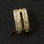 Double Row Cz Split Huggie Earrings: G