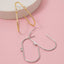 Secret Box Gold Dipped Cz Open Oval Hoop Earrings: GD