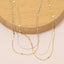 Dainty Layered Disc Station Necklace: G