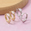 Baguette Cz Huggie Hoop Earrings: G