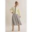 Cottage Garden Wool Blend Floral Placket Sweater Cardigan: OATMEAL