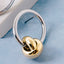 Polished Knot Charm Oval Hoop Earrings: TT