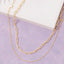 Double Chain Layered Necklace: G