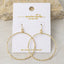 18K Gold Dipped Circle Dangle Hoop Earrings: GD