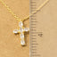 CZ Cross Pendant Necklace: G
