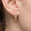 Princess Cz And Milgrain Huggie Earring Set: G