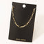 Gold Dipped Rectangle Chain Link Necklace: G