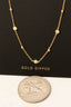 Gold Dipped Cz Station Charms Necklace: GOLD