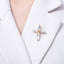 Marquise Rhinestone Tied Cross Pin Brooch