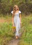 Summer Flutter Sleeve Midi Dress: XL