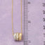 Gold Dipped Cz Triple Ring Charm Necklace: GOLD
