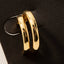 Gold Dipped Double Layered Hoop Earrings: GOLD