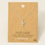 CZ Cross Pendant Necklace: G
