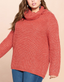 Cable Knit Turtleneck Sweater