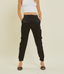 Silk Cargo Pants - Black