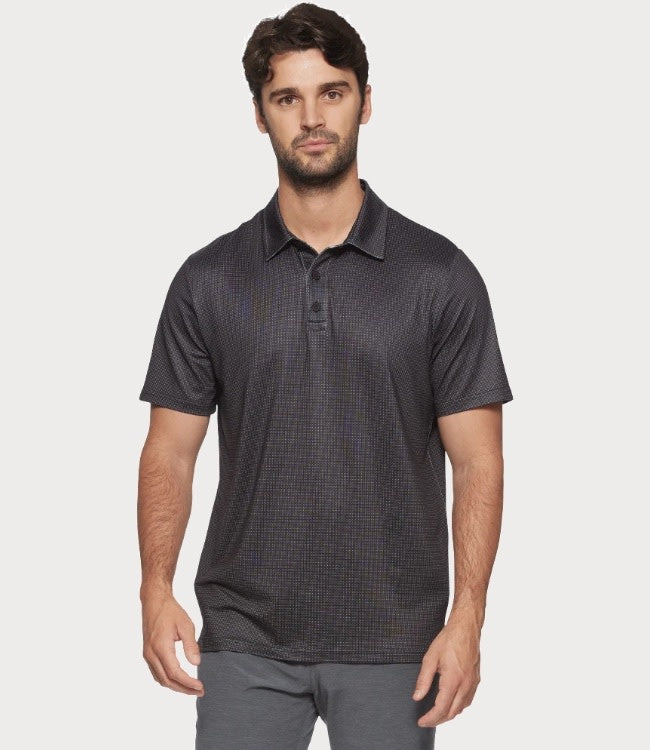 Cashiers Geo Dot Polo - Black
