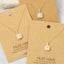Gold Dipped Square Rhinestone Pendant Necklace: G