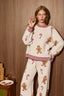Gingerbread Graphic Knit Oversized Sweater: CREAM-RED