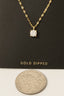 Gold Dipped Circle Cz Gem Pendant Necklace: 2SILVER