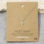 18K Gold Dipped Baguette Cz Cross Necklace: G
